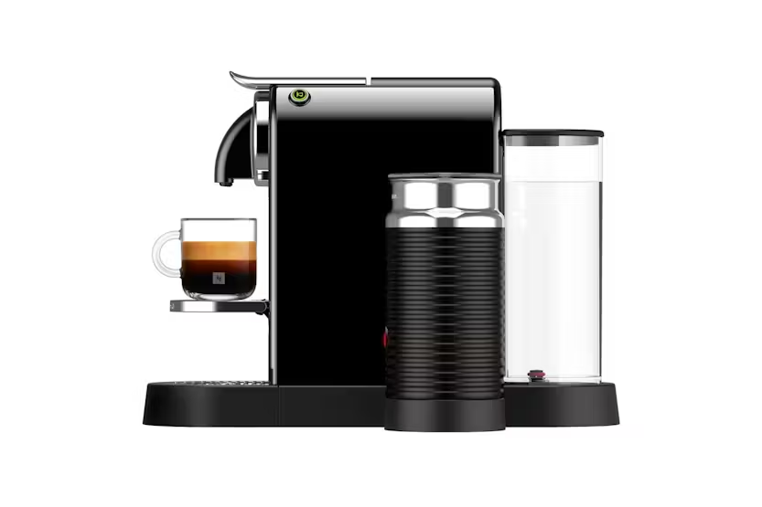 Nespresso Citiz Coffee Machine with Aeroccino Milk Frother by De'Longhi | EN267.BAE | Black