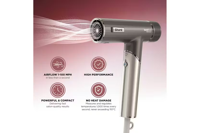 Shark SpeedStyle Pro FLEX 4-in-1 High-Velocity Hair Dryer System | HD542UK