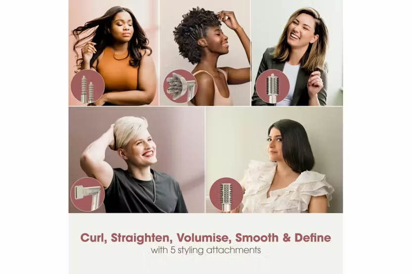 Shark FlexStyle 5-in-1 Air Styler & Hair Dryer Set | HD446SLUK | Stone