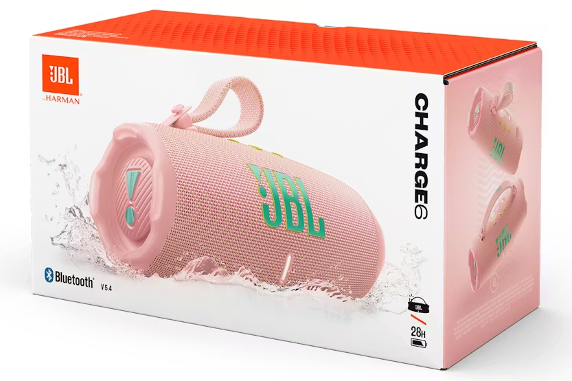 JBL Charge 6 Portable Bluetooth Speaker | Pink