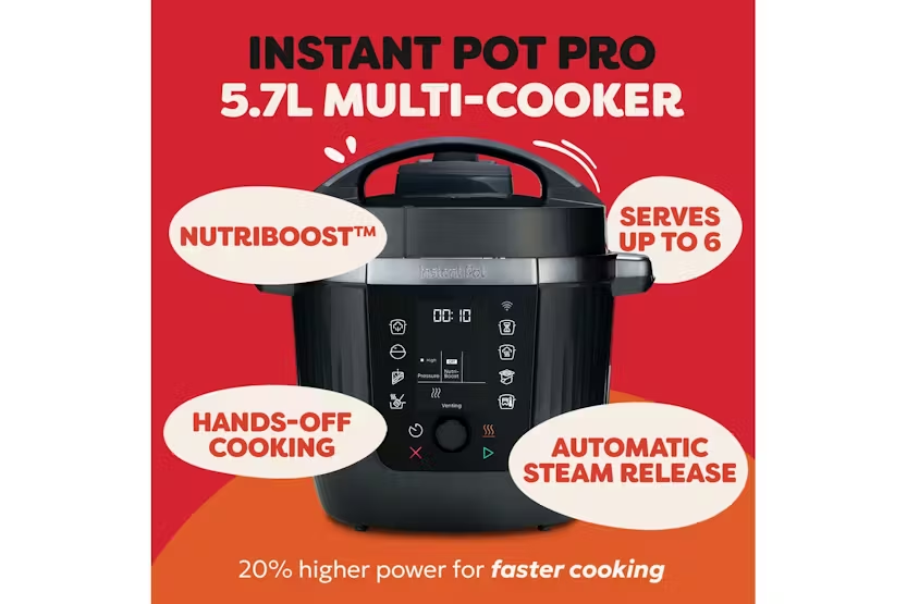 Instant Pot Pro 5.7L Multi-Cooker | 112-0300-01-UK | Black