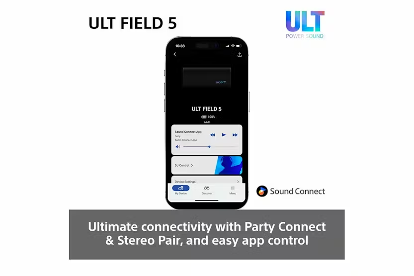 Sony ULT FIELD 5  Powerful Bluetooth Portable Speaker| Off-White | SRSULT50W.CE7