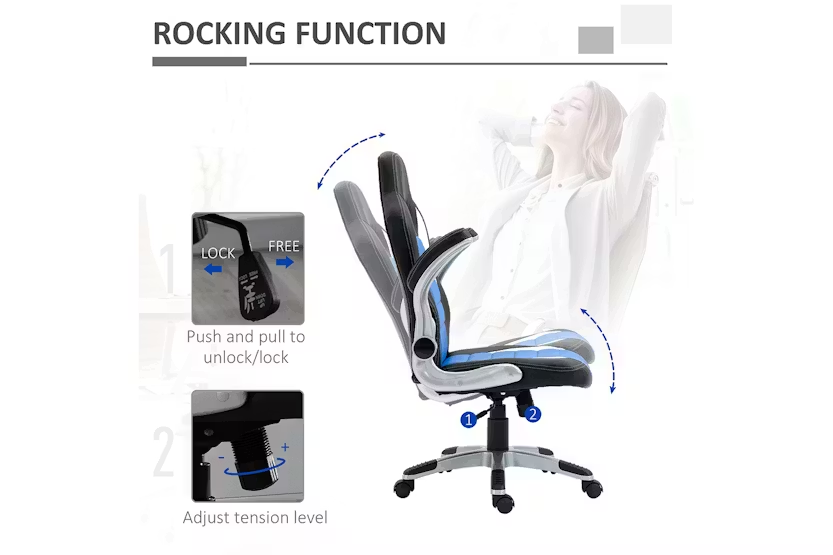 Homcom Racing Gaming Chair | Blue/Black