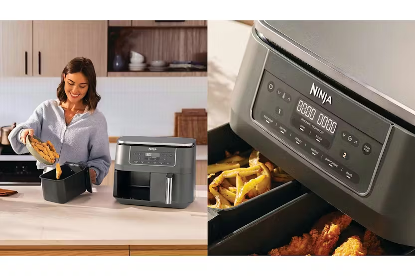 Ninja 6-in-1 Dual Zone Air Fryer | DZ300UK | Gun Metal Grey