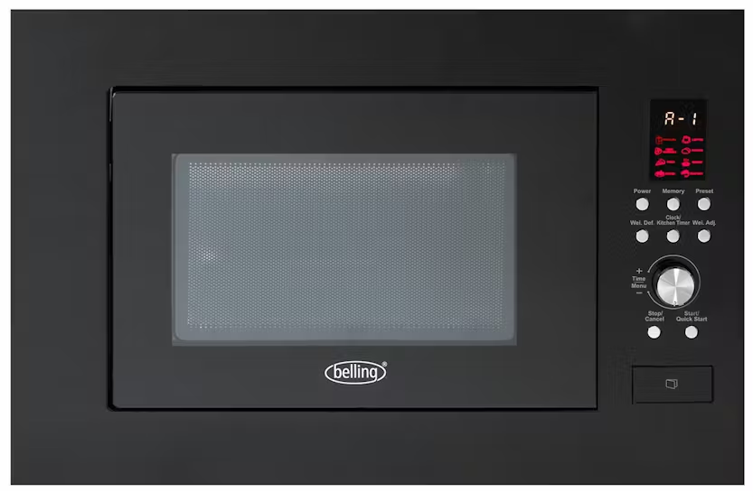 Belling 23L 900W Built-in Microwave | BIM60BLK | Black