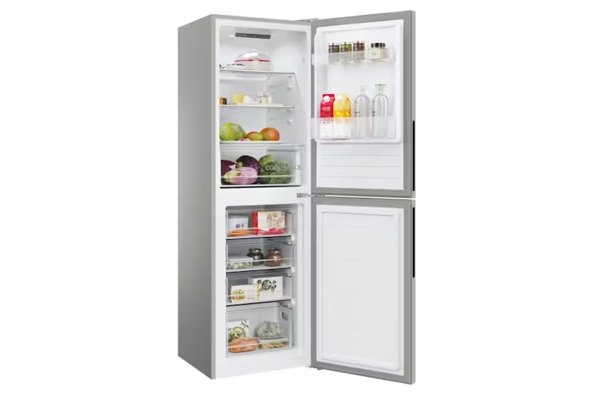 Hoover H-FRIDGE 300 Freestanding Fridge Freezer | Silver| HVT3CLECKIHS-1