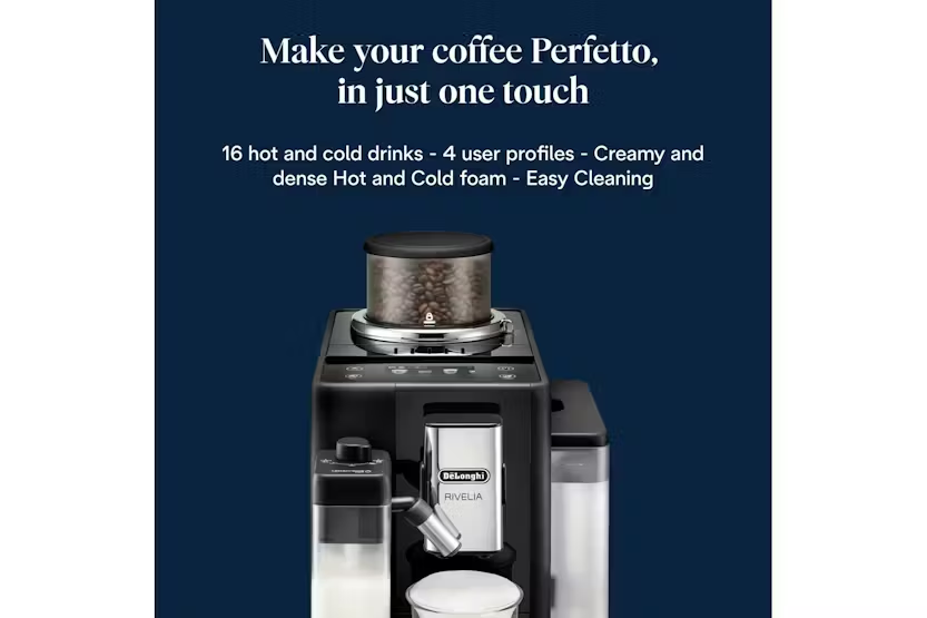 De'Longhi Rivelia Fully Automatic Bean-to-Cup Coffee Machine | EXAM440.55.B | Black
