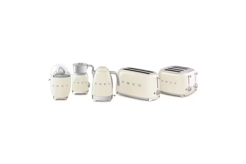 Smeg 50's Retro Style Aesthetic 4 Slice Toaster | TSF03CRUK | Cream