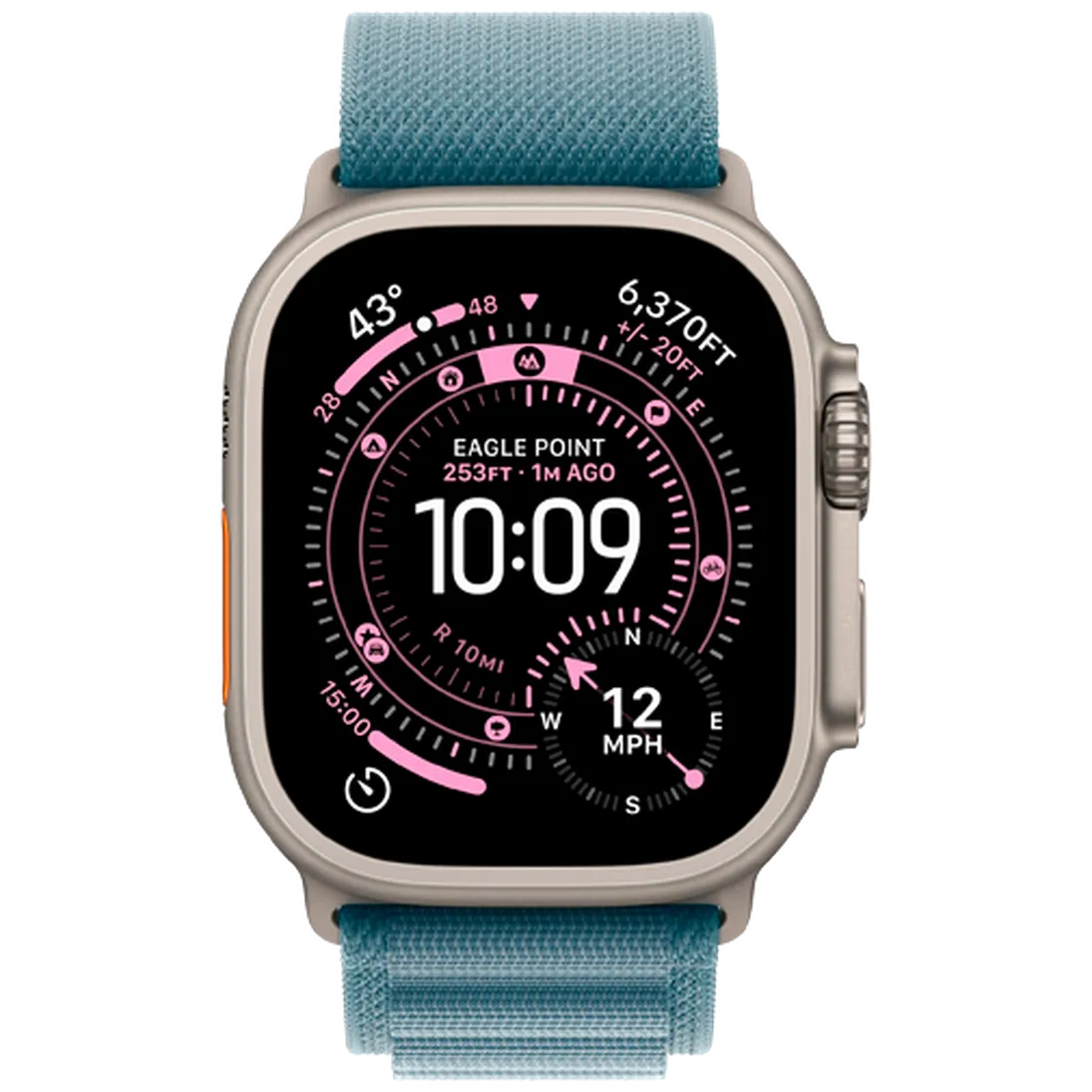 Apple Watch Ultra 3 49mm Titanium (Blue Nylon Strap L)