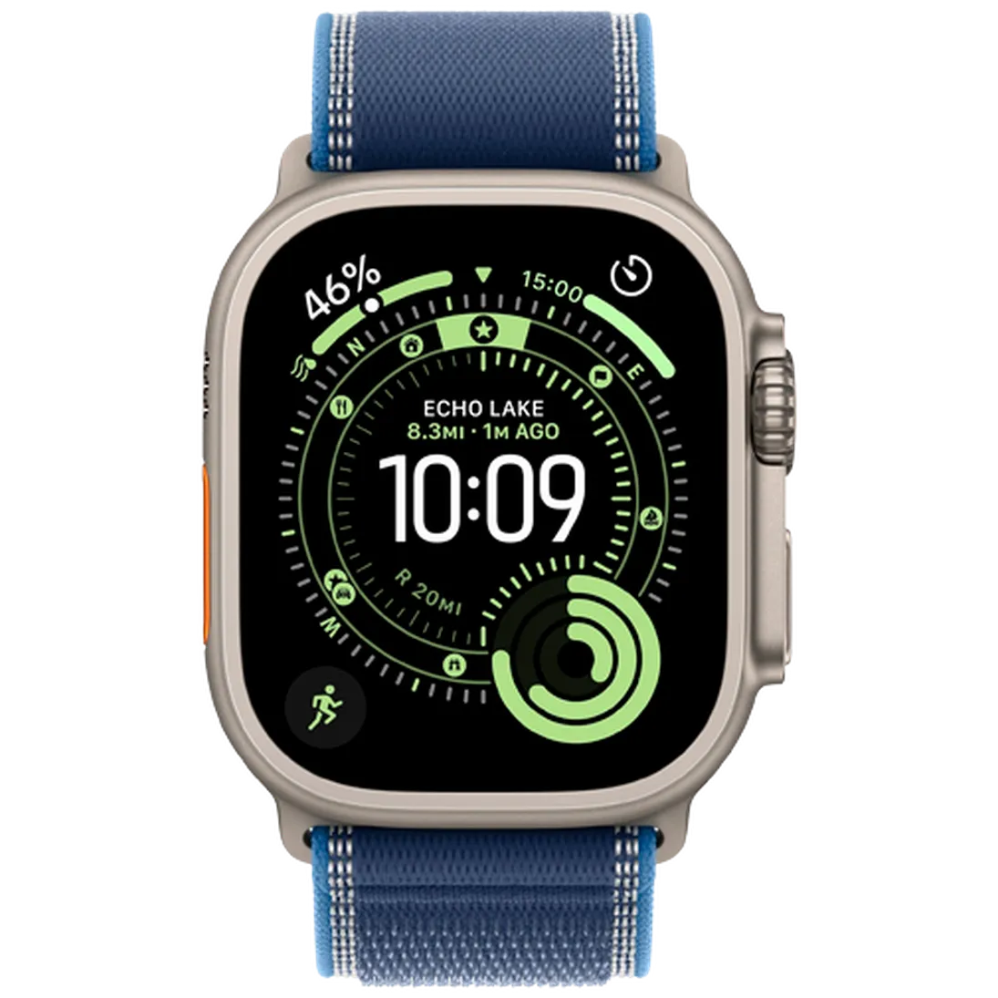 Apple Watch Ultra 3 49mm Titanium (Blue Fabric Strap S/M)