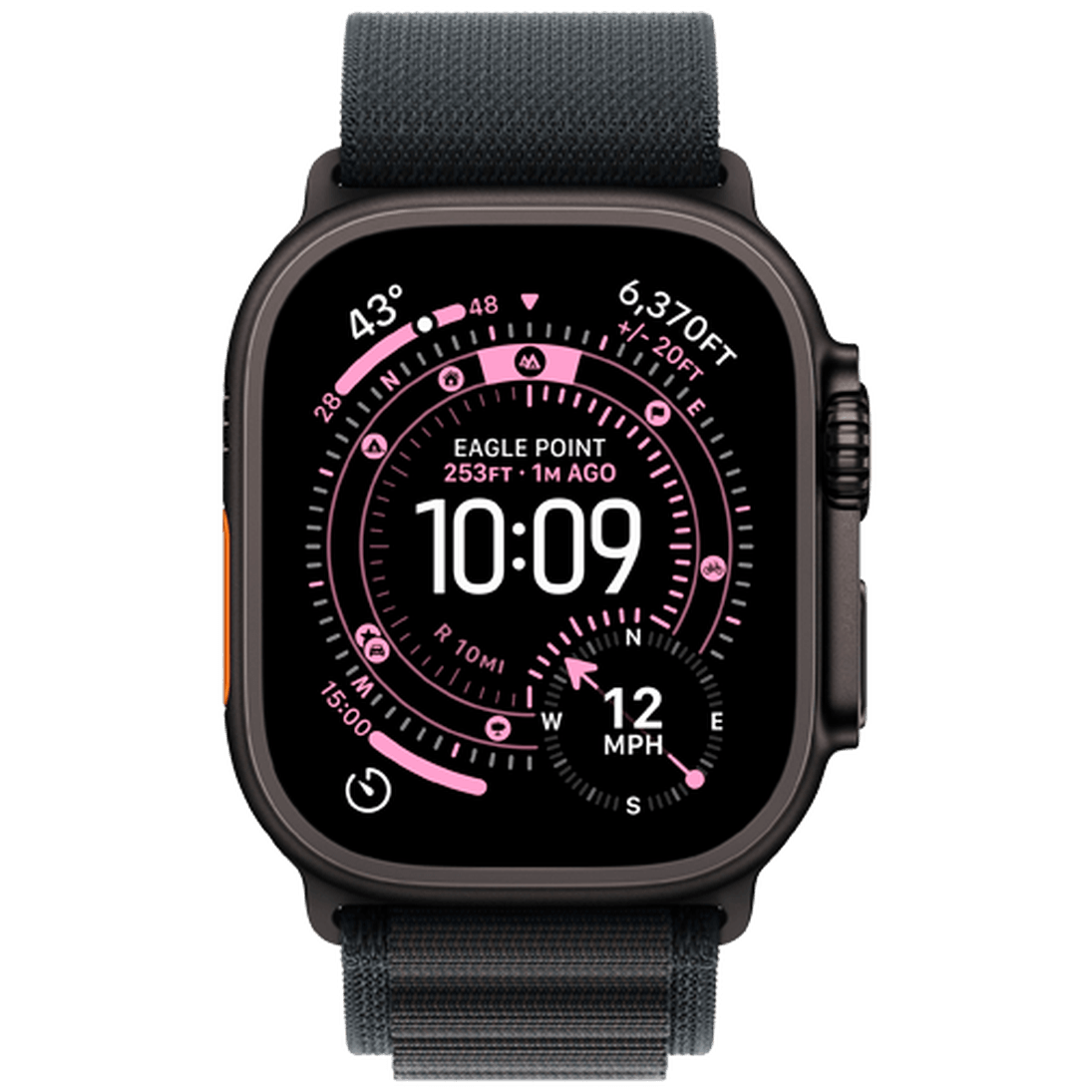 Apple Watch Ultra 3 49mm Black (Black Nylon Strap M)