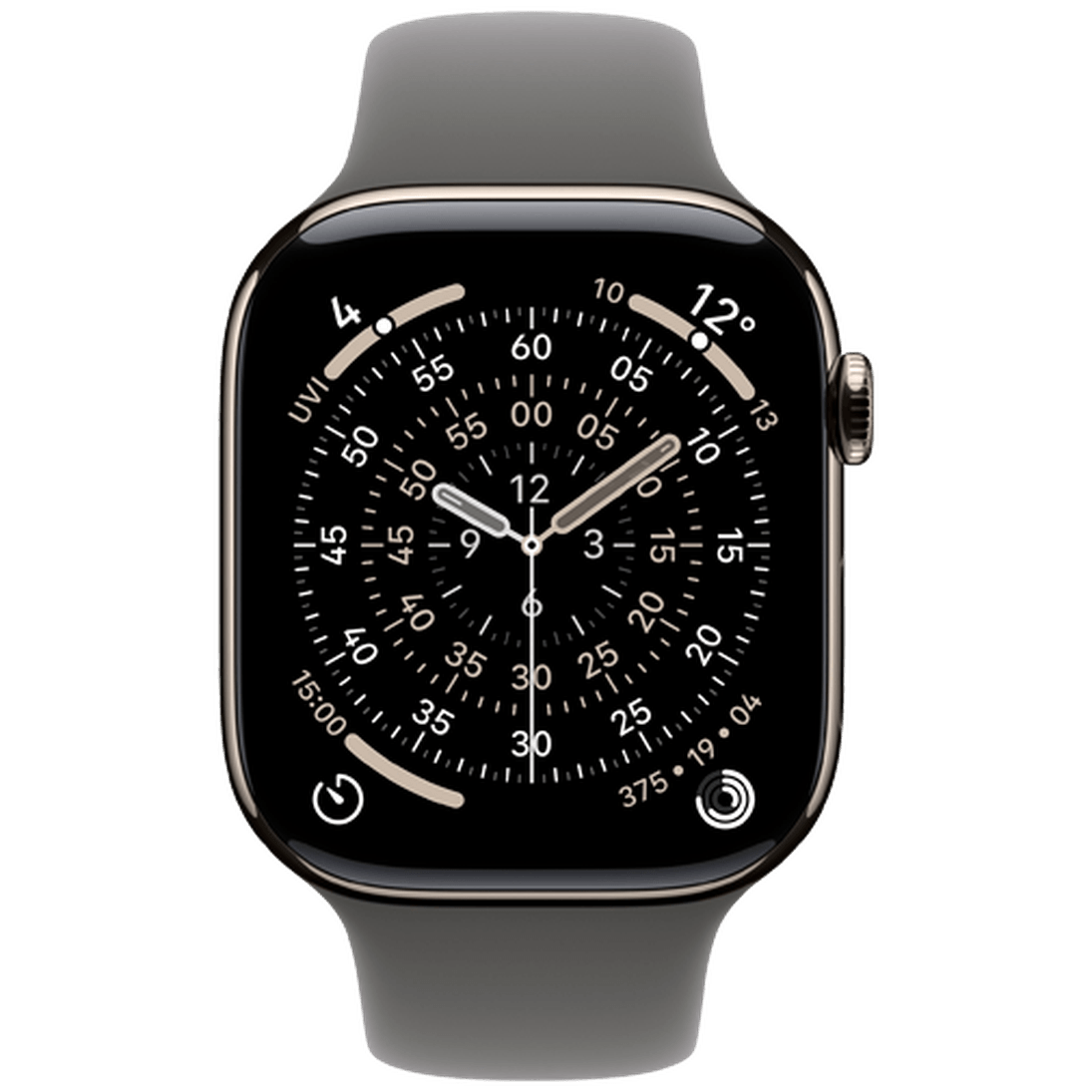 Apple Watch Series 11 46mm 5G Naturel Titanium (Grey Rubber Strap S/M)
