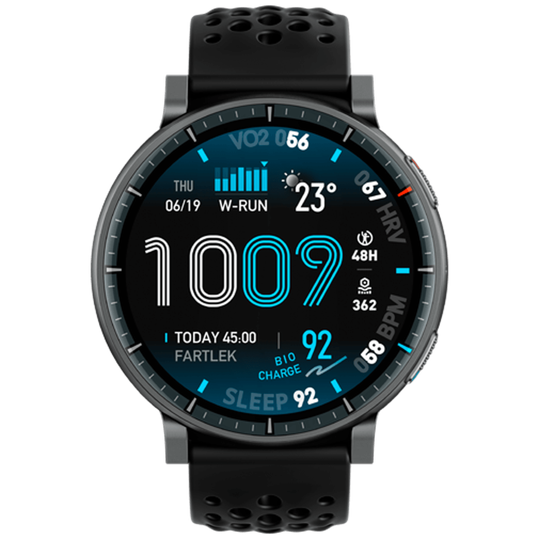 Amazfit Active Max Black (Black Silicone Strap)