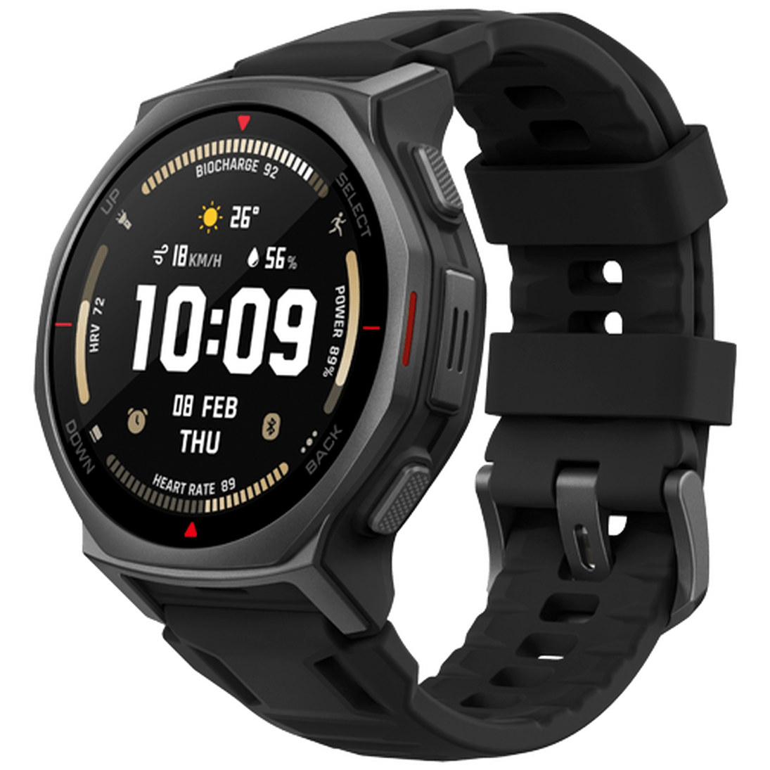 Amazfit T-Rex 3 Pro 44mm Black (Black Silicone Strap)