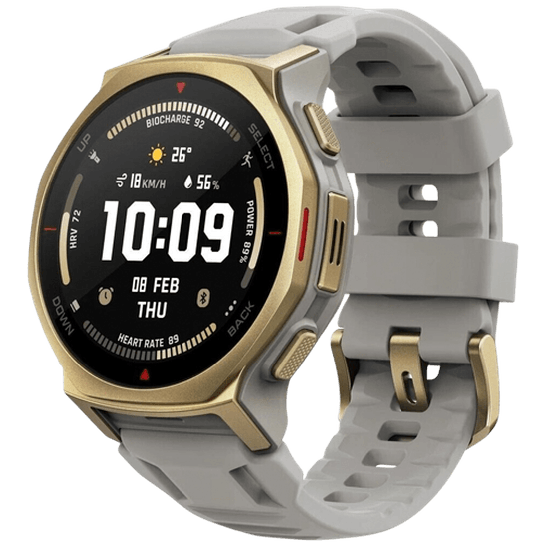 Amazfit T-Rex 3 Pro 44mm Gold (Grey Silicone Strap)