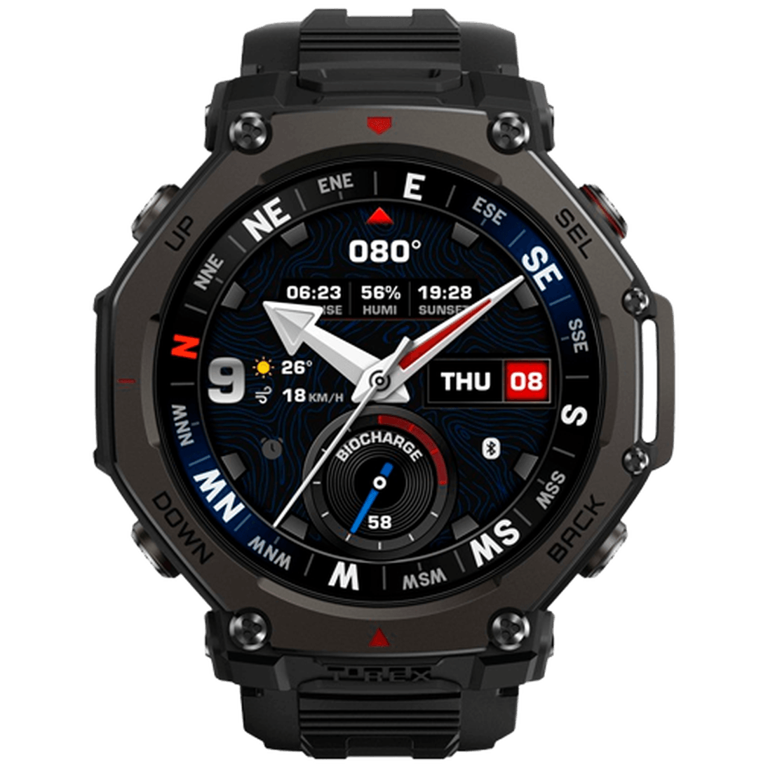 Amazfit T-Rex 3 Pro 48mm Black (Black Silicone Strap)