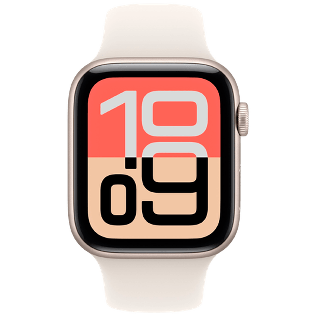 Apple Watch SE 3 44mm Gold (Beige Rubber Strap M/L)