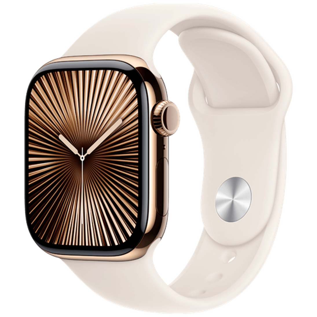 Apple Watch Series 10 4G 42mm Gold Titanium (Beige Rubber Strap S/M)
