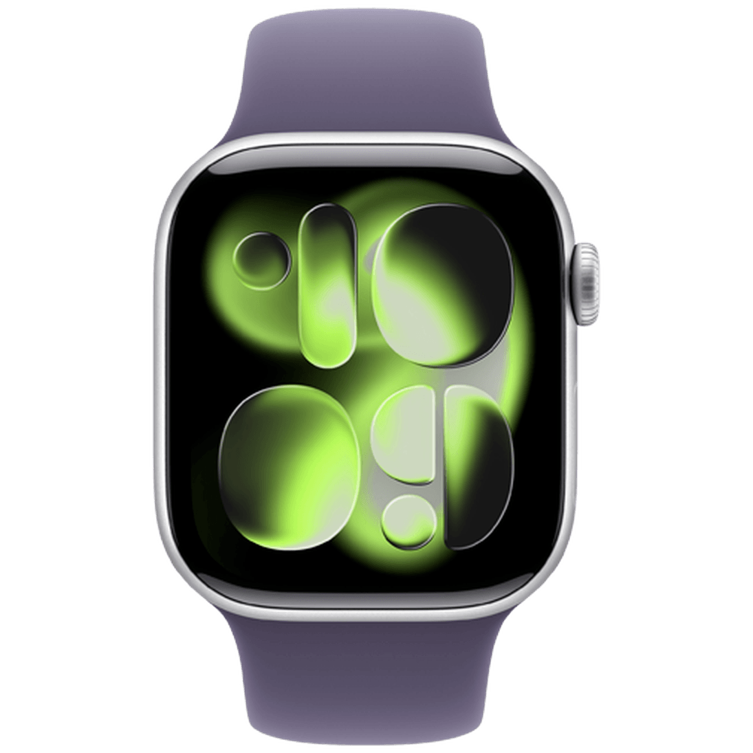 Apple Watch Series 11 42mm Silver (Purple Rubber Strap S/M)