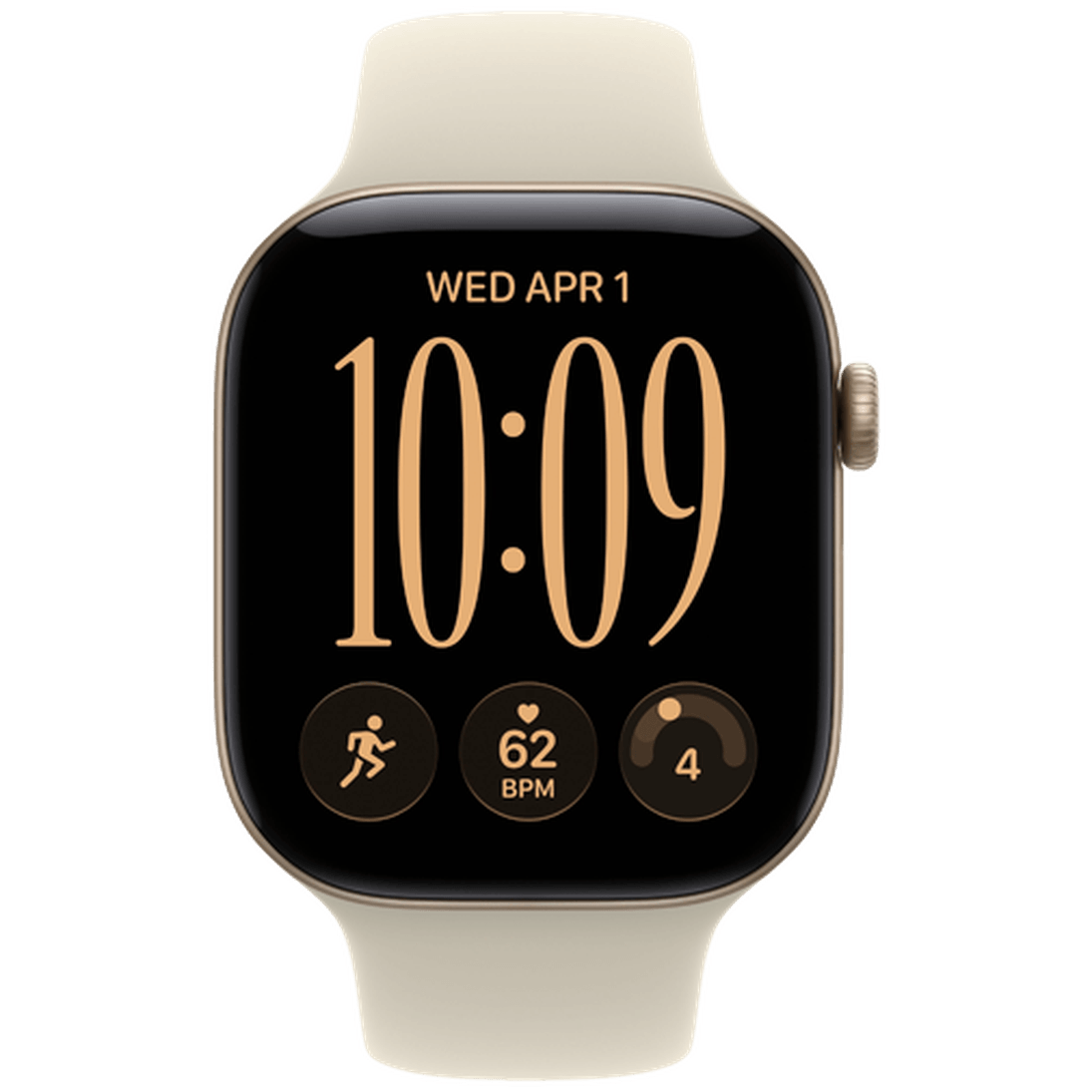 Apple Watch Series 12 46mm Gold (Beige Rubber Strap S/M)