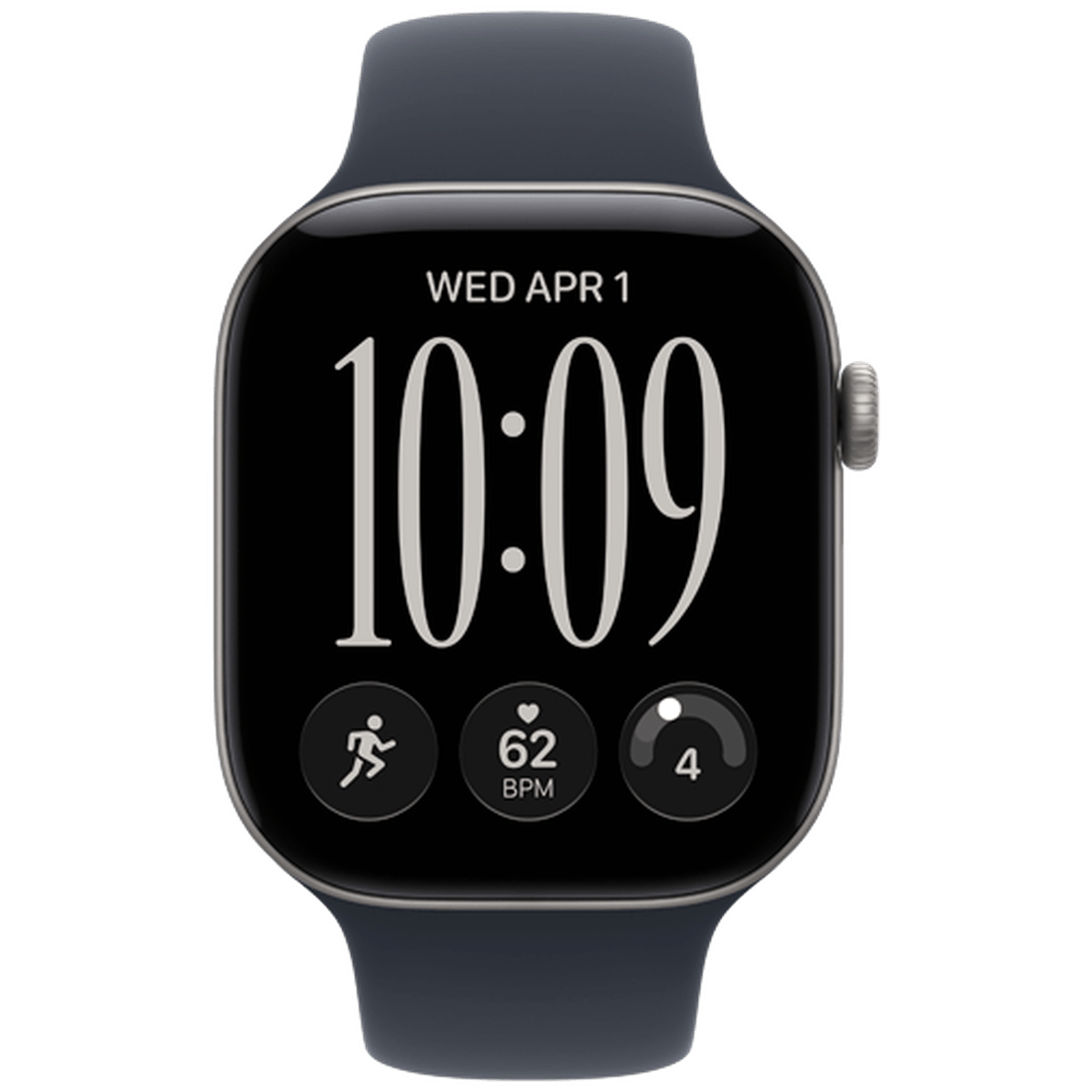 Apple Watch Series 12 46mm Grey (Dark Blue Rubber Strap M/L)