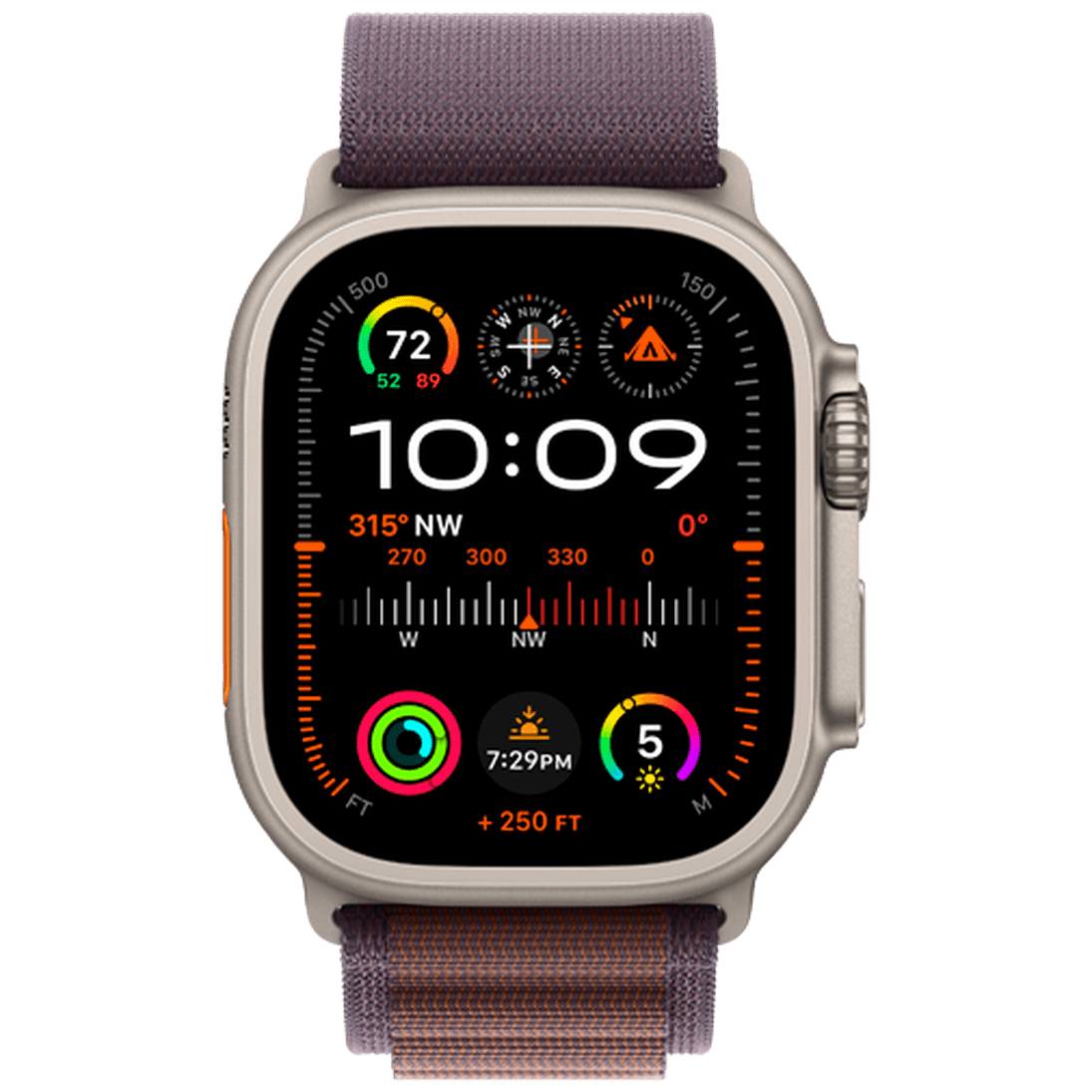 Apple Watch Ultra 2 (Purple Nylon Strap L)