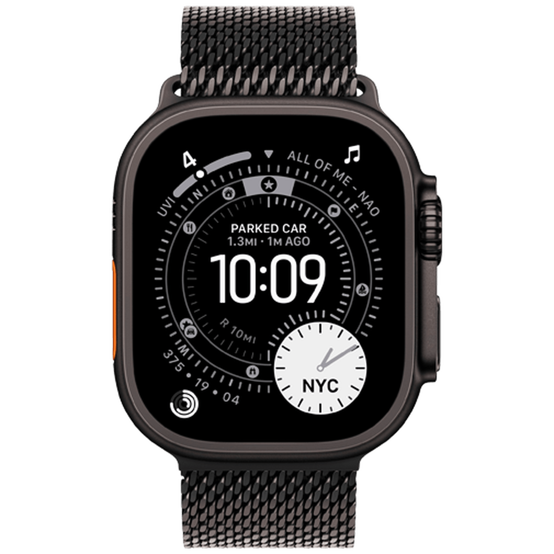 Apple Watch Ultra 3 49mm Black (Black Milanese Strap S)