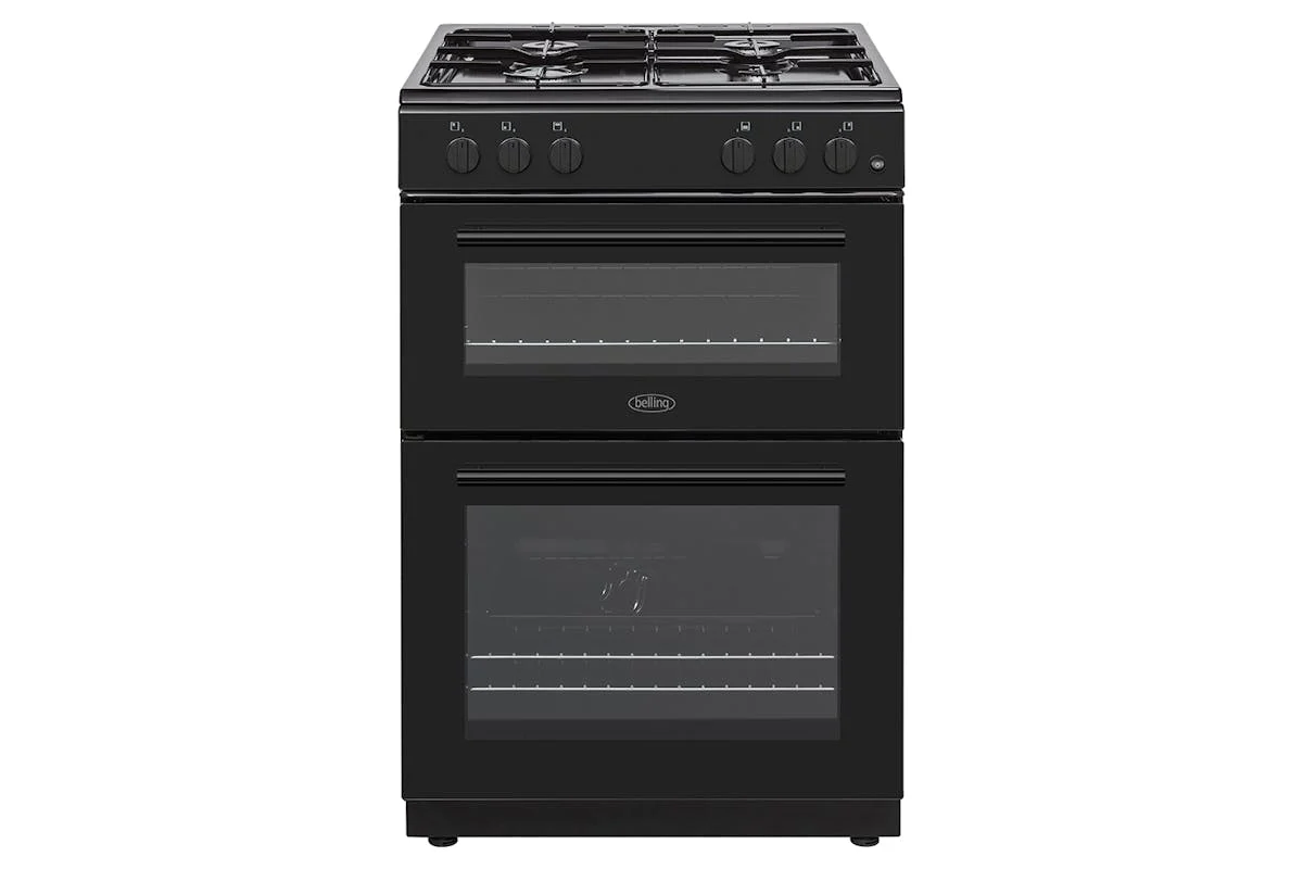 Belling 60cm Gas Twin Cavity Cooker | Black