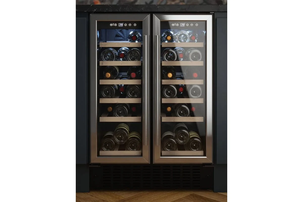 Cata 32 Capacity Double Door Wine Cooler Silver