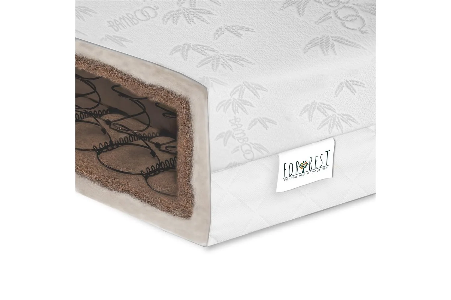 For Rest 2in1 Coconut Wool Sprung Cotbed Mattress