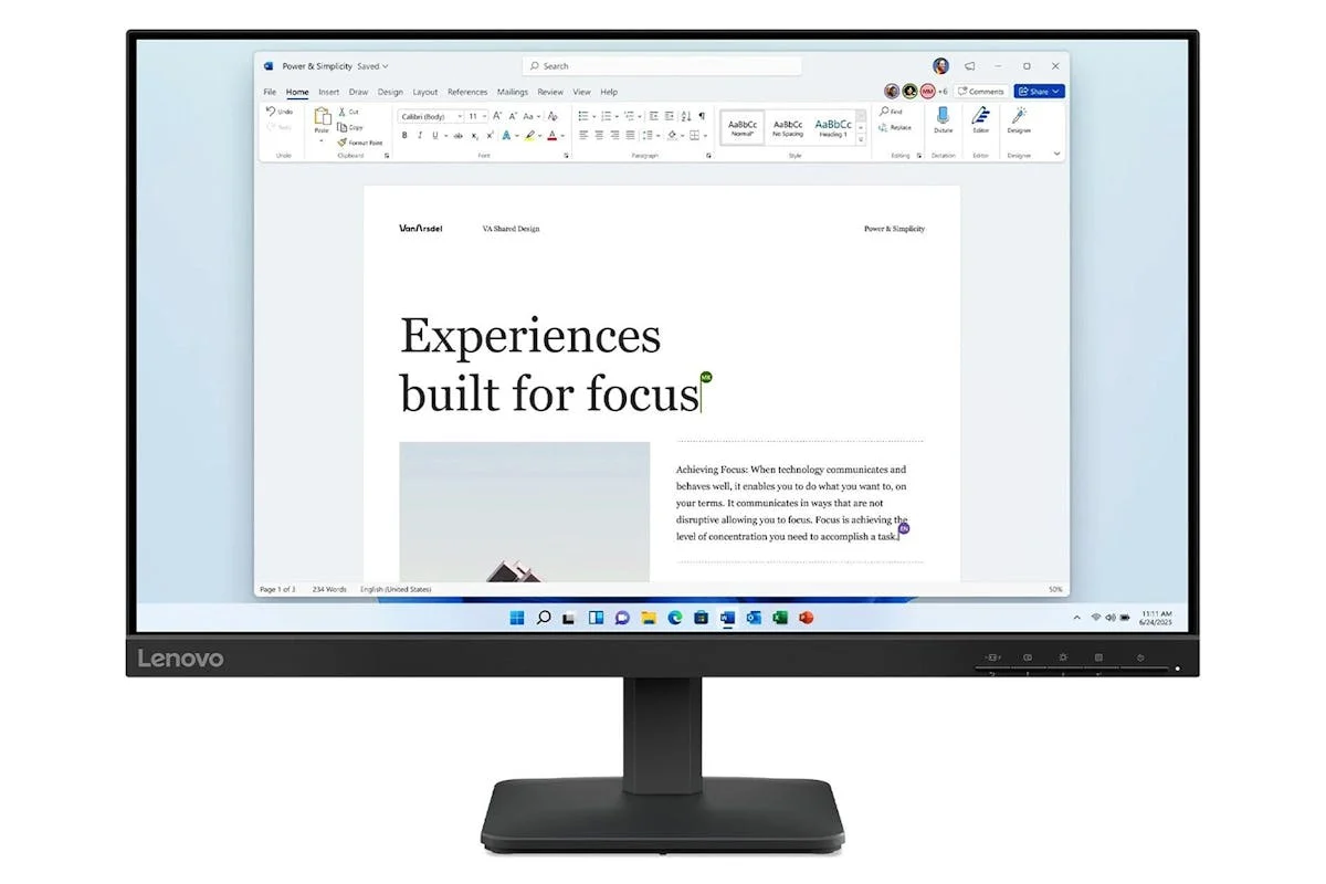 Lenovo L24-4e 23.8” FHD Monitor