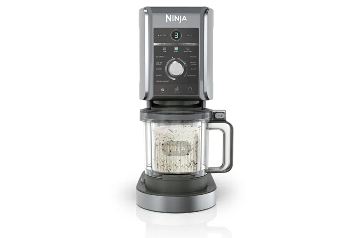 Ninja CREAMi Deluxe 10-in-1 Ice Cream and Frozen Drink Maker | Black/Silver
