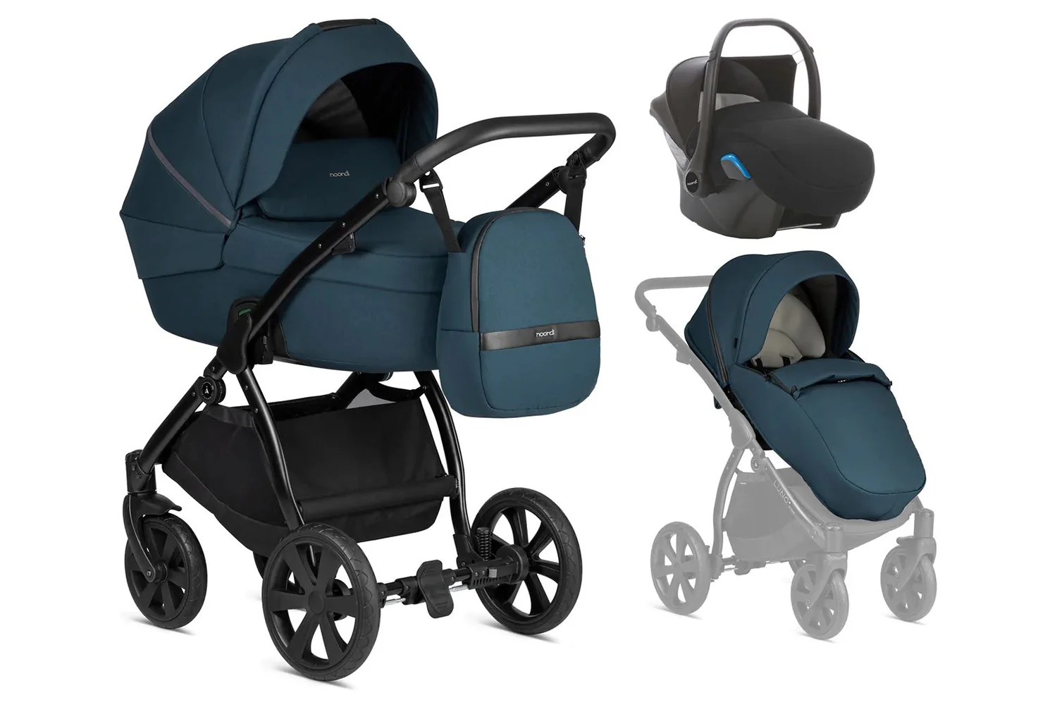 Noordi 3IN1 Luno All Trails 3-in-1 Travel System | Ocean Blue