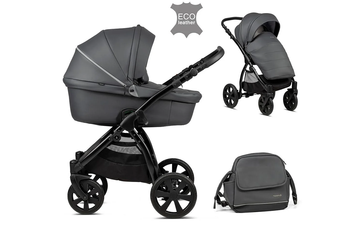 Noordi Fjordi 2-in-1 Leather | Shadow Grey