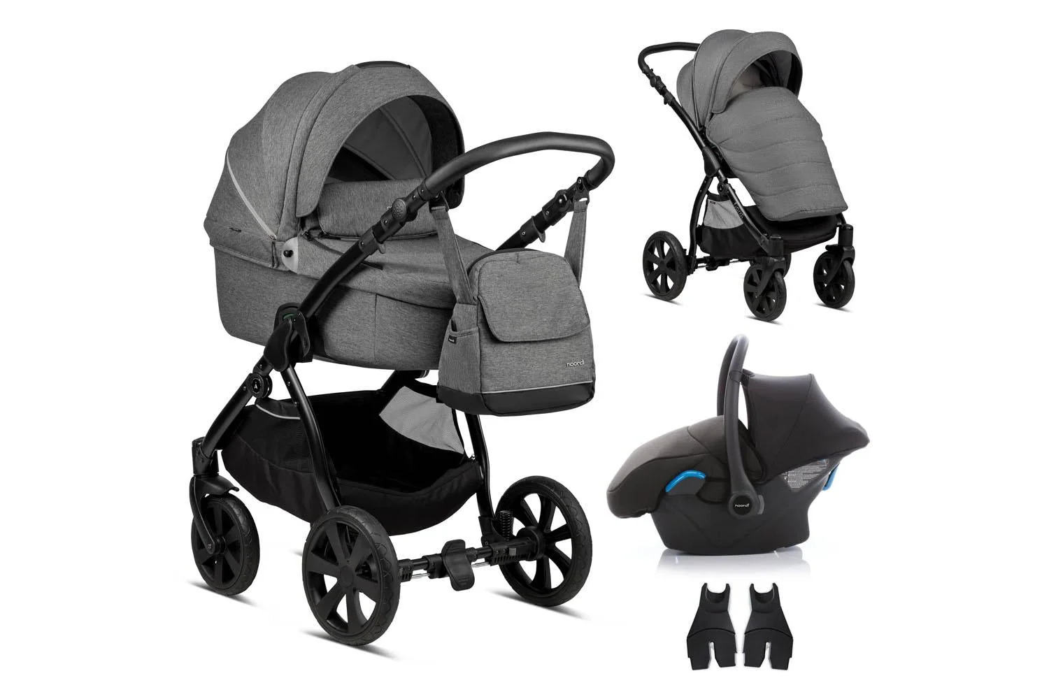Noordi Fjordi 3-in-1 Travel System | Dark Grey