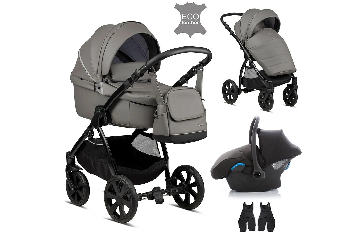 Noordi Fjordi 3-in-1 Travel System Leather | Graphite