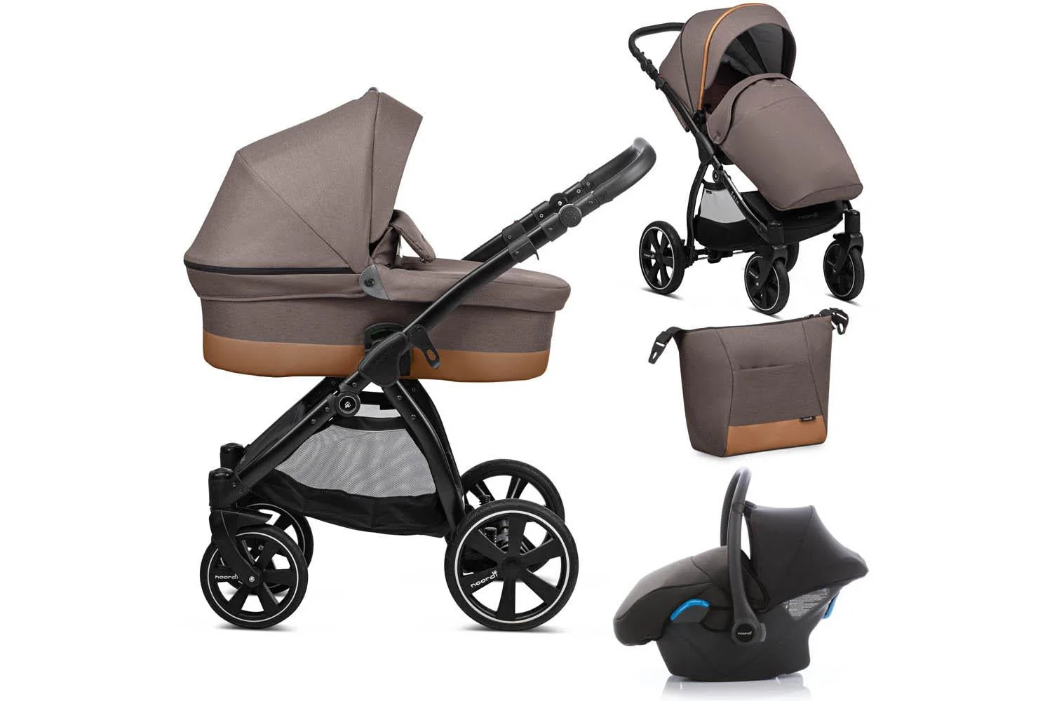 Noordi Sole Go 3-in-1 Travel System | Dark Brown