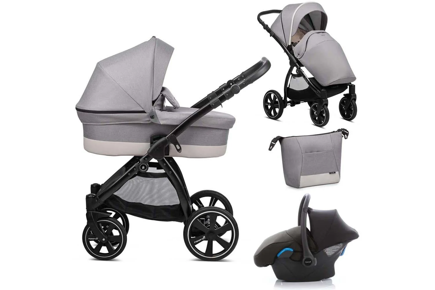 Noordi Sole Go 3-in-1 Travel System | Warm Grey