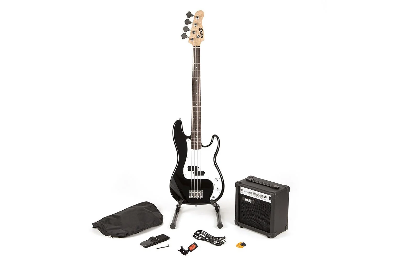 RockJam RJBG01-SK-BK Bass Guitar Super Kit | Black