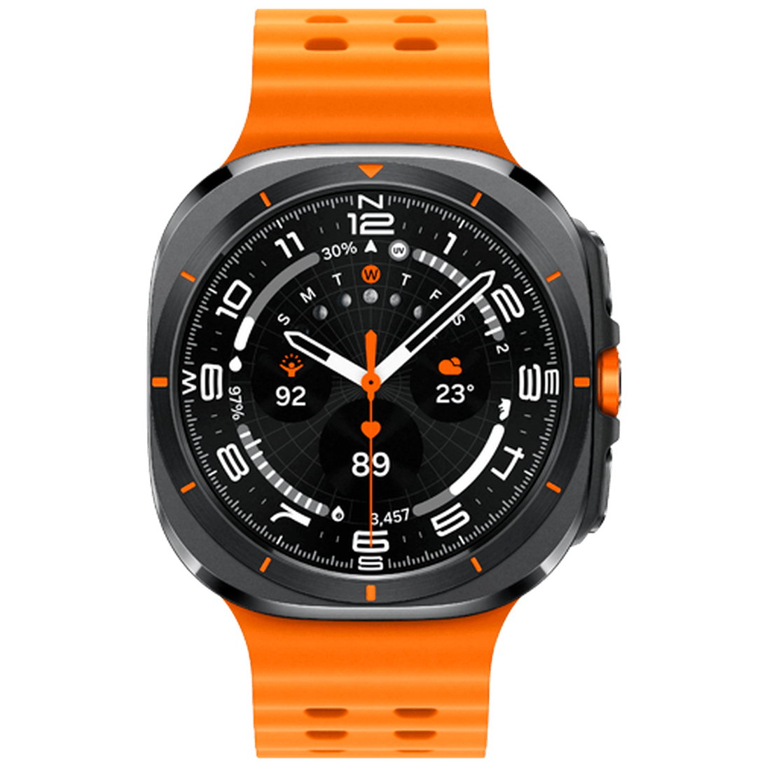 Samsung Galaxy Watch Ultra Titanium Grey (Orange Rubber Strap)