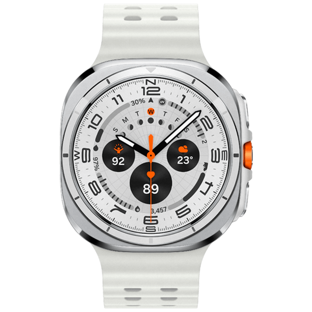 Samsung Galaxy Watch Ultra Titanium White (White Rubber Strap)
