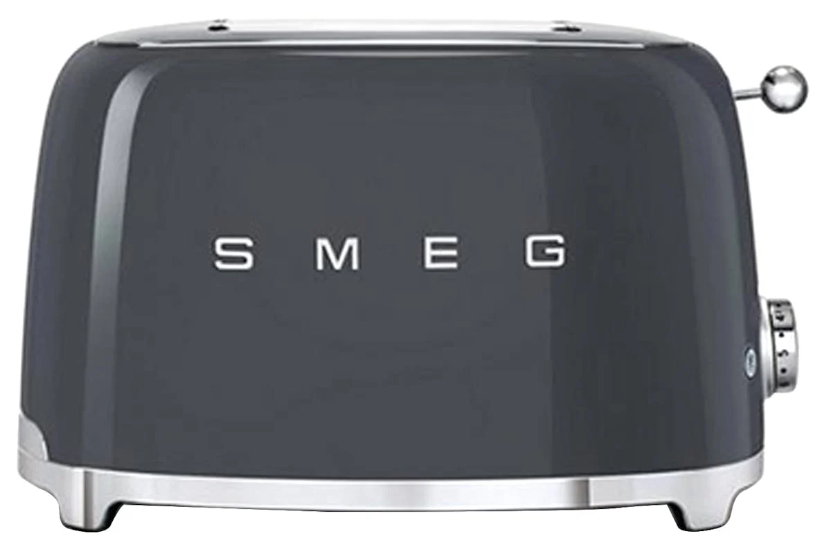 Smeg 50's Retro Style Aesthetic 2 Slice Toaster | Slate Grey