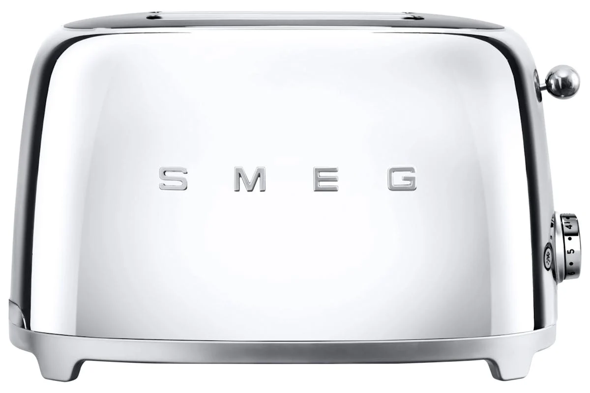 Smeg 50's Retro Style Aesthetic 2 Slice Toaster | Stainless Steel