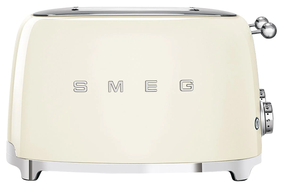 Smeg 50's Retro Style Aesthetic 4 Slice Toaster | Cream