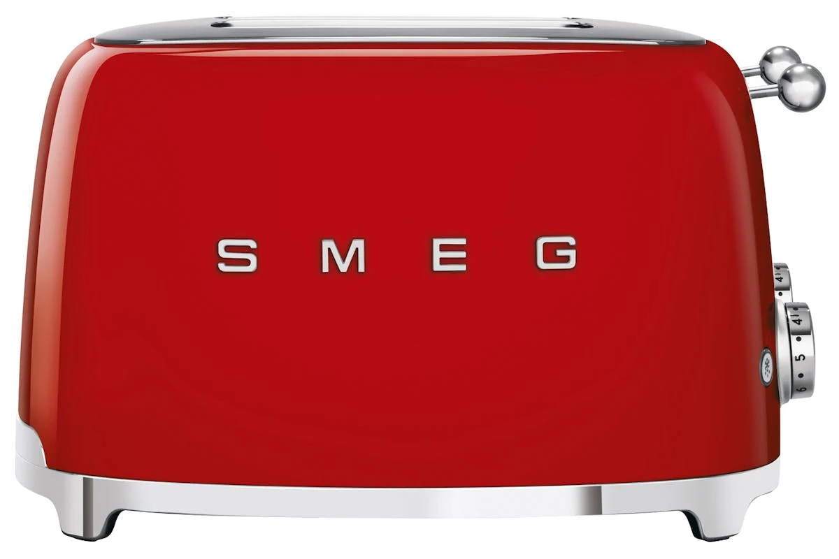 Smeg 50's Retro Style Aesthetic 4 Slice Toaster | Red