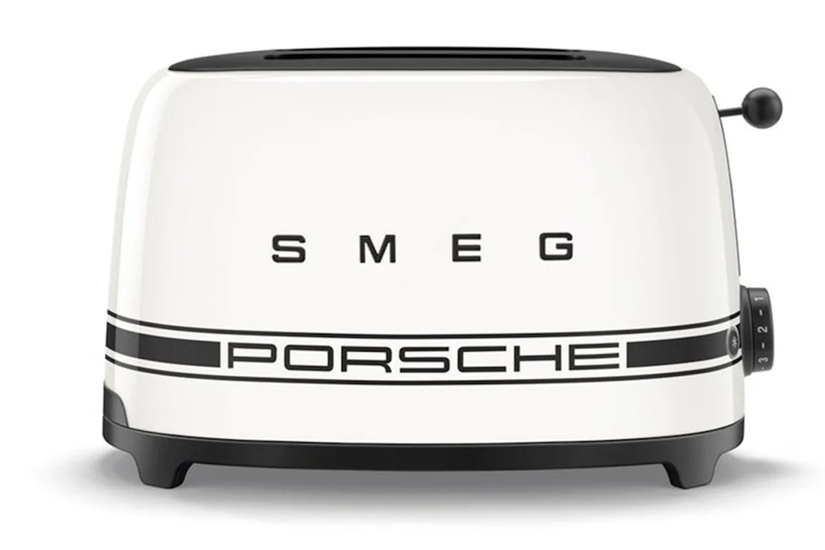 Smeg 50's Retro Style Porsche 2 Slice Toaster | Carrara White