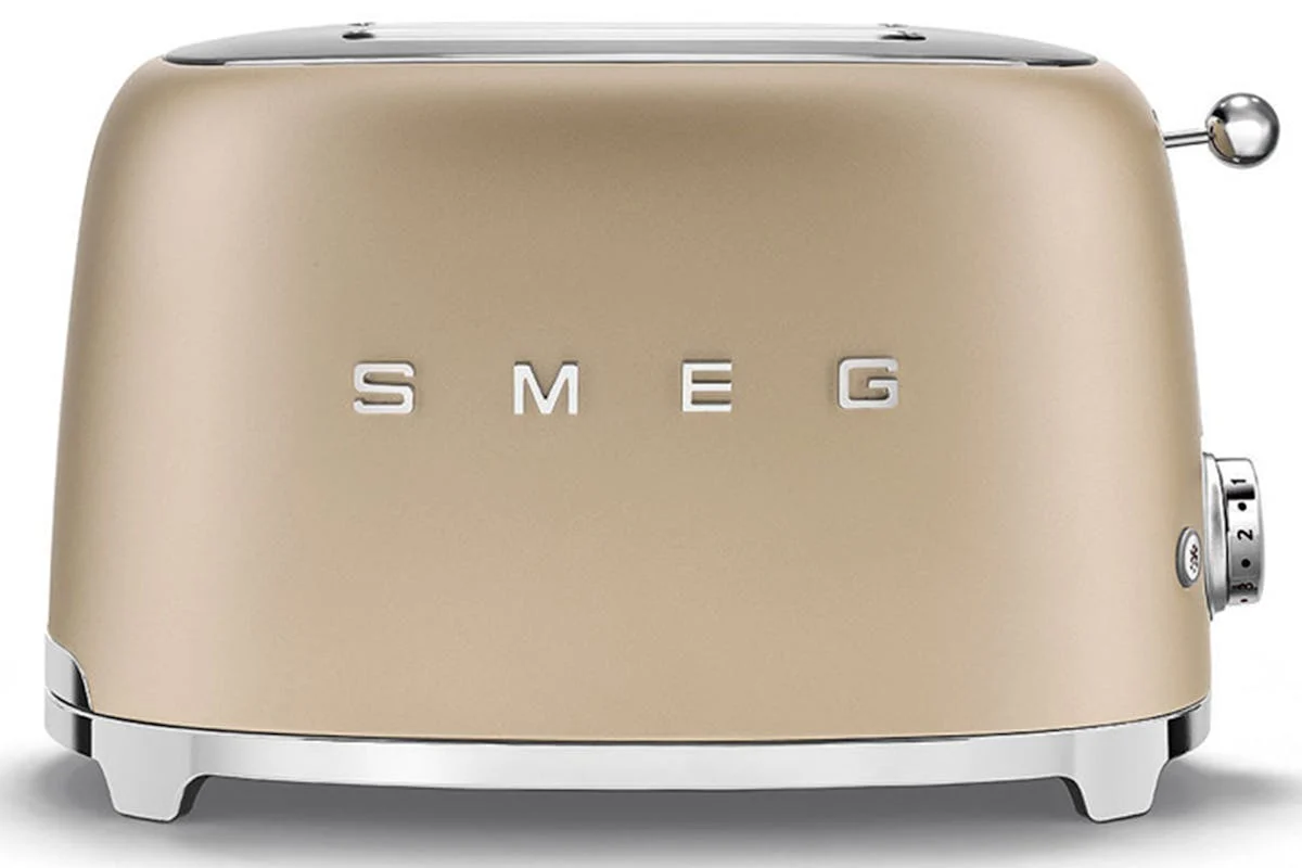 Smeg 50's Style 2 Slice Toaster | Champagne Gold