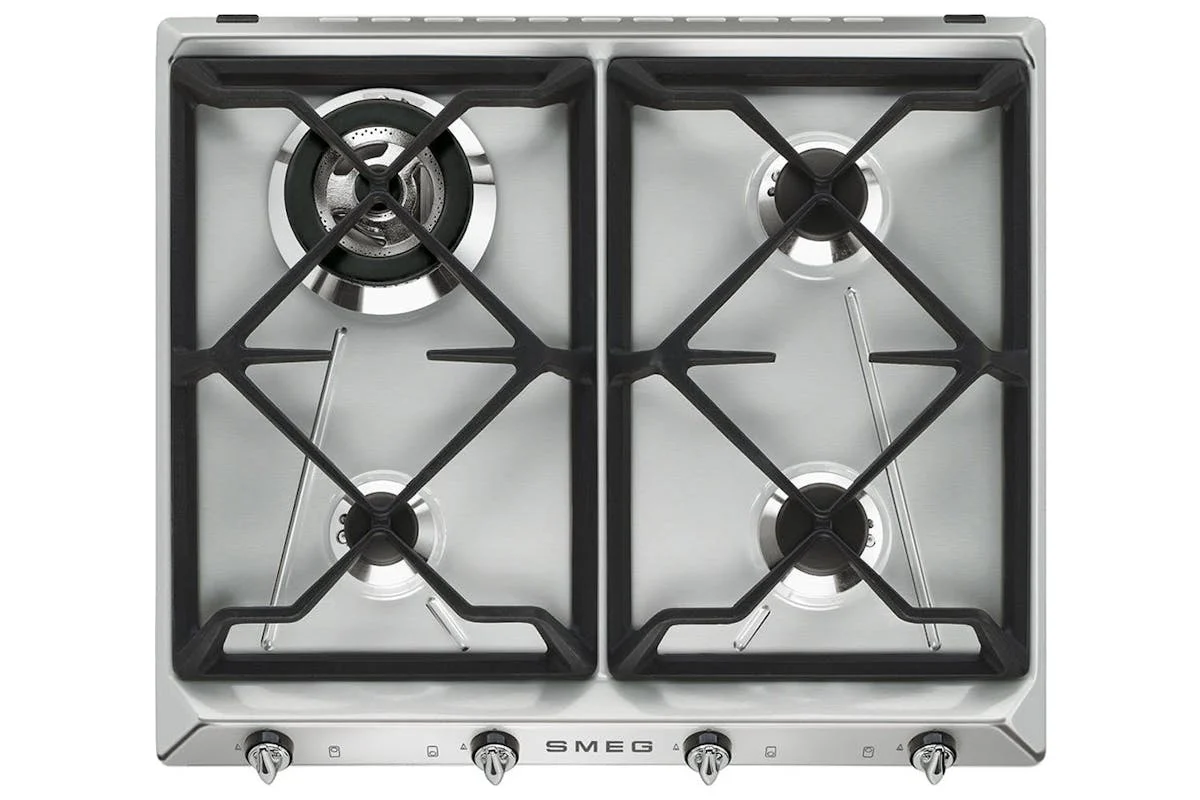 Smeg 60cm Victoria Aesthetic Built-in Gas Hob | Stainless Steel