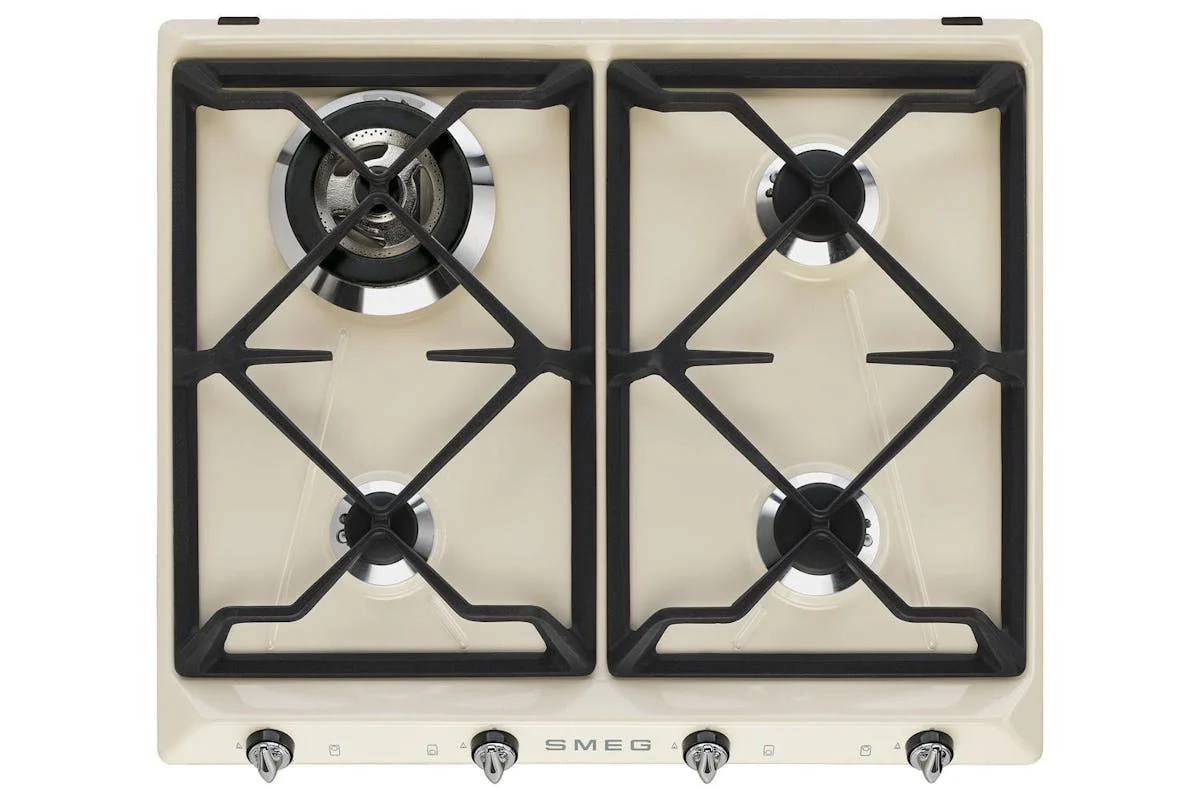 Smeg 60cm Victoria Aesthetic Gas Hob | Cream