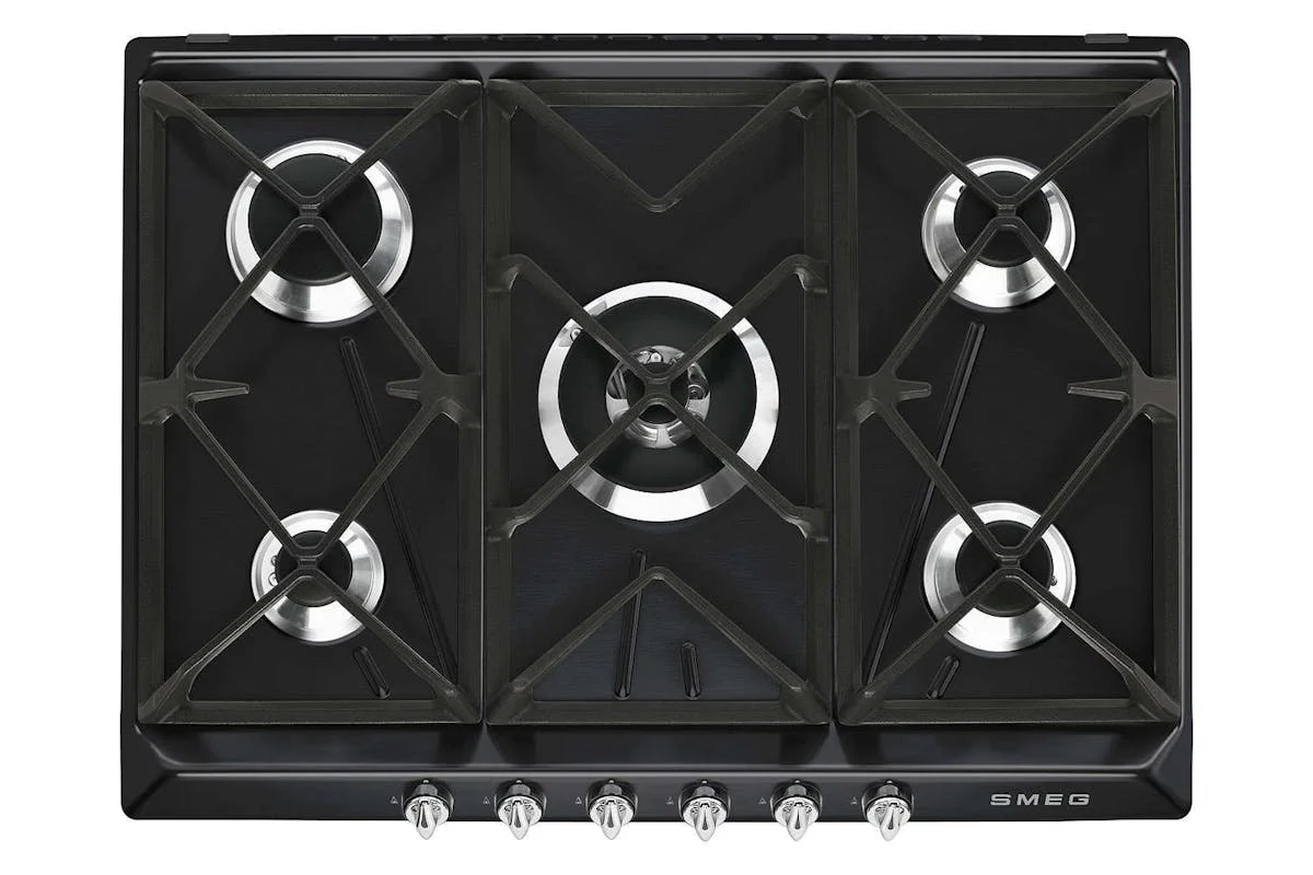 Smeg 69cm Victoria Aesthetic Built-in Gas Hob | Black